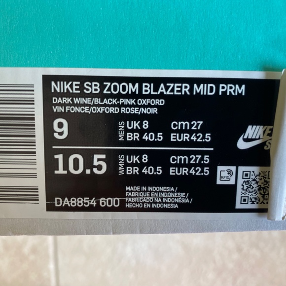 Nike SB Blazer Mid Premium Multi-Color Leather Mens 9 NEW In Box - Picture 7 of 7